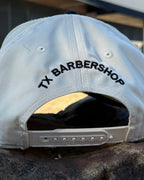 White barbershop hat 